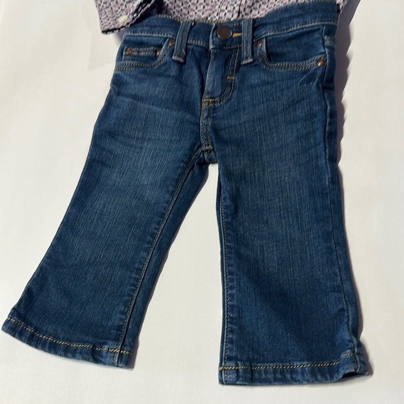 Blue Flared Denim Jeans for Everyday Comfort - Picture 1 of 7